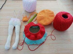 crochet, fil coton 3 de Phildar, laine, 